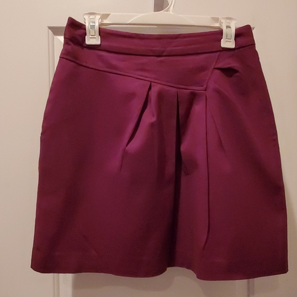 Anthropologie Dresses & Skirts - Tabitha Purple Burlap Skirt with Asymmetric Pleats